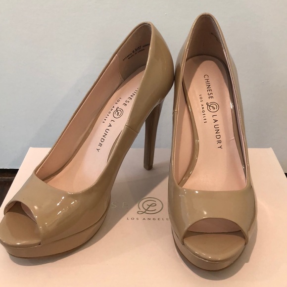 Chinese Laundry Patent Leather Nude heels - Picture 2 of 5